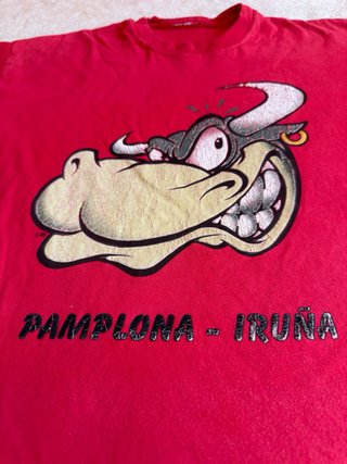 Camiseta Vintage Toro Pamplona San Fermín Roja