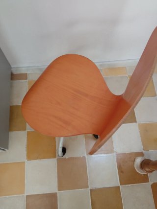 Sedia da studio vintage in acciaio e legno