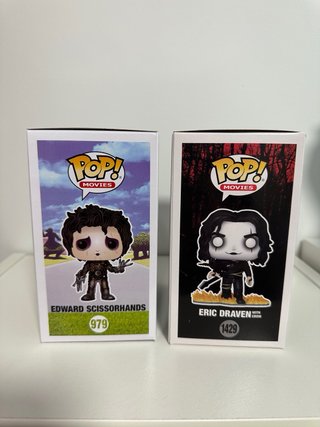 Funko Pop Edward Scissorhands y Eric Draven