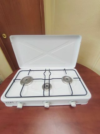 Cocina de gas portátil EDM 3 fuegos