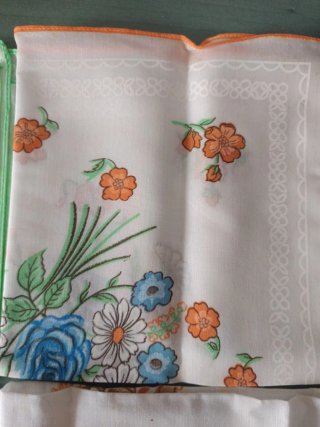 Lote 4 pañuelos flores vintage Nasales