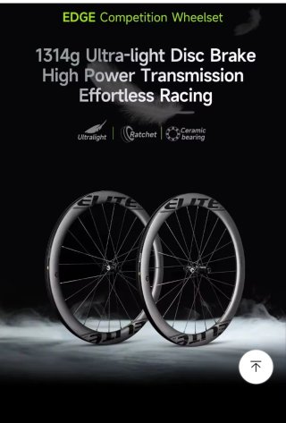 Llantas de carbono Elitewhels Perfil 50