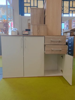 Aparador moderno blanco y madera
