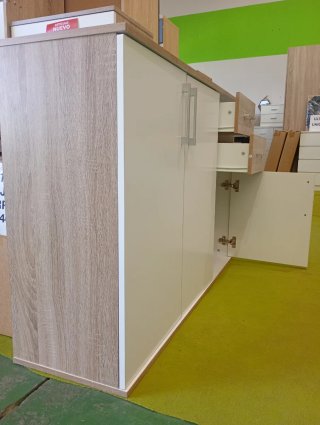 Aparador moderno blanco y madera