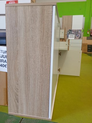 Aparador moderno blanco y madera
