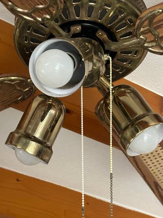 Ventilador de techo madera y metal