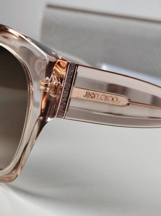 Occhiali da sole Jimmy Choo squadrati rosa/cipria