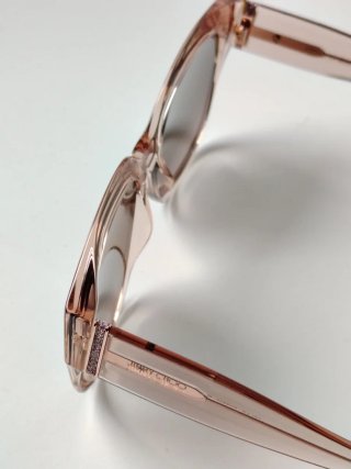 Occhiali da sole Jimmy Choo squadrati rosa/cipria