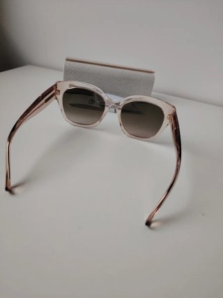 Occhiali da sole Jimmy Choo squadrati rosa/cipria