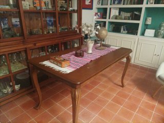 Mesa de comedor de pino macizo artesanal
