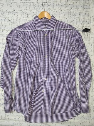 Camisa a cuadros azul y blanca
