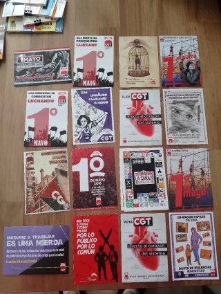 Lote de 190 Pegatinas Políticas y Sindicales