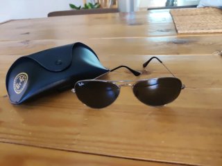 Gafas Ray-Ban Aviador Negras Nuevas