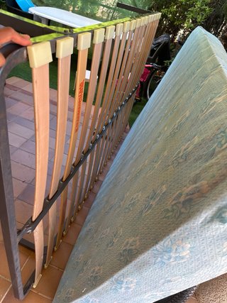 Estructura cama + colchón 120x200