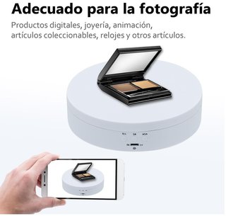 Mesa giratoria eléctrica 360º para fotografía