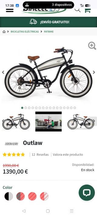 Bicicleta Eléctrica Custom Vintage Outlaw