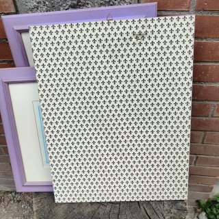 Set 3 Quadri Cornice Lilla