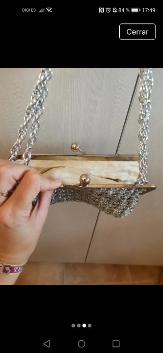 Bolso vintage plata años 70