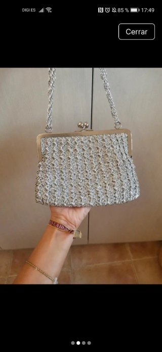 Bolso vintage plata años 70