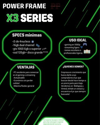 Pc gamer X3 series gtx 1660+I5 8gb nvme