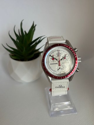 Omega Moonwatch Blanco Rojo 42mm Cronógrafo