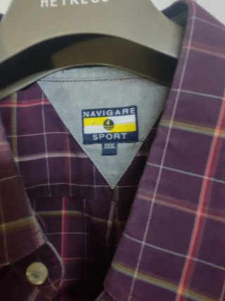 Camicia Navigare a quadri rossa taglia 3XL