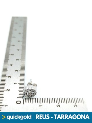 035-923 PENDIENTES ORO BLANCO BOTON