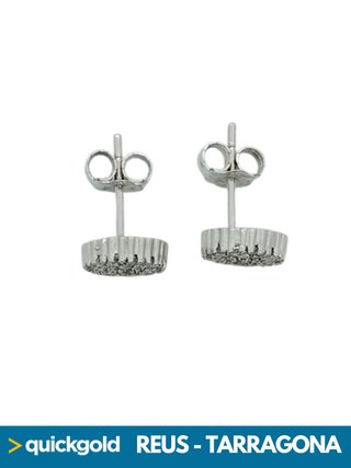 035-923 PENDIENTES ORO BLANCO BOTON