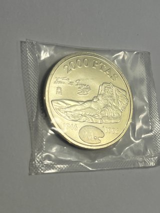 Moneda 2000 Pesetas Plata 1996 Goya