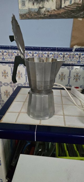 Cafetera Italiana Metal Plata