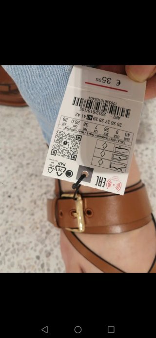 Sandalias Zara Marrones Planas