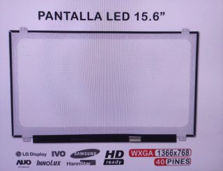 Pantalla Portátil 15.6 HD Slim 40 pines