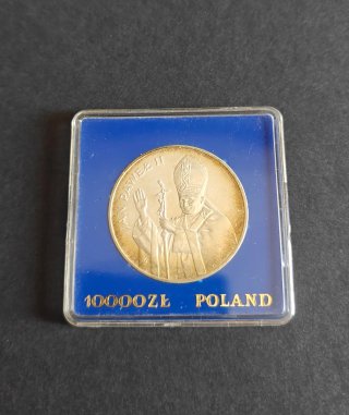 Moneda Papa Juan Pablo II 10000 Zlotych Plata