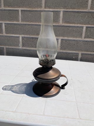 Lanterna vintage in metallo e vetro