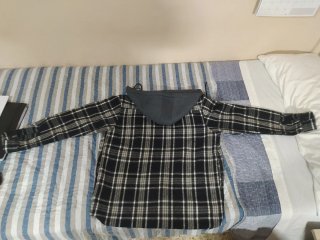 Chaqueta cuadros capucha desmontable