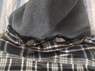 Chaqueta cuadros capucha desmontable