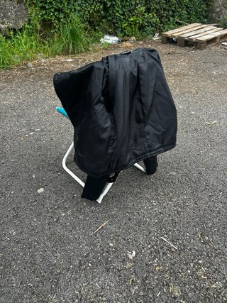 Chaqueta de cuero Papillonne negra