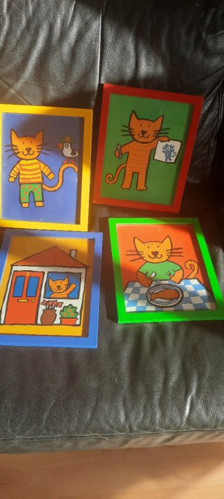 Cuadros Infantiles Decoración Gatos
