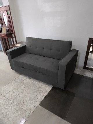 Sofá Cama Gris Tela