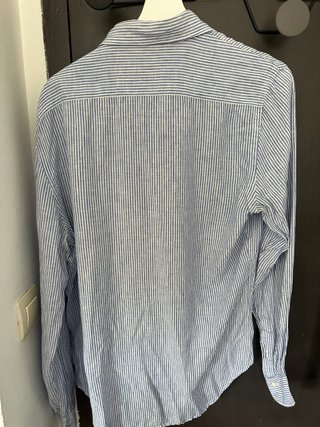 Camisa Scalpers Rayas Azul/Blanco Manga Larga Tall