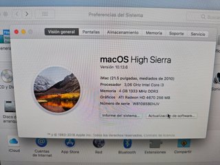Apple iMac 21.5 (2010) i3 8GB RAM 500GB HDD