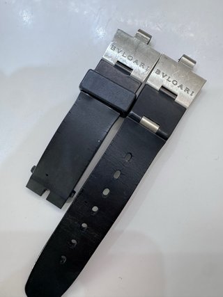 Correa original Bvlgari Negra caucho Titanio32mm