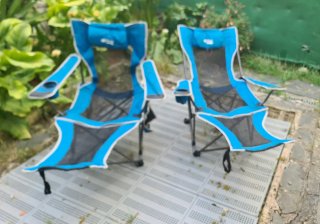 2 Silla tumbona plegable camping, camper