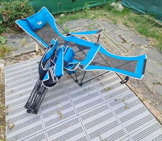 2 Silla tumbona plegable camping, camper