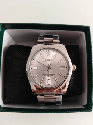 Reloj tipo Rolex Oyster Perpetual Plata