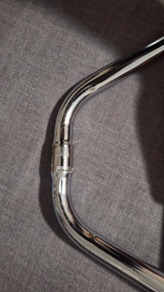 Manillar cromado para bicicleta