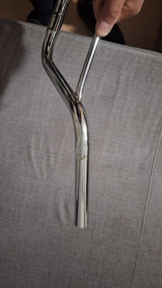 Manillar cromado para bicicleta