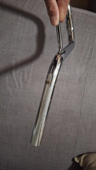 Manillar cromado para bicicleta
