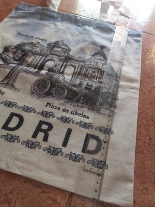 Bolsa de tela Madrid con cierre 100% algodon