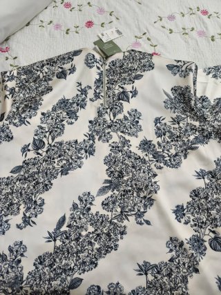 Blusa H&M Raso Estampada Talla XL
